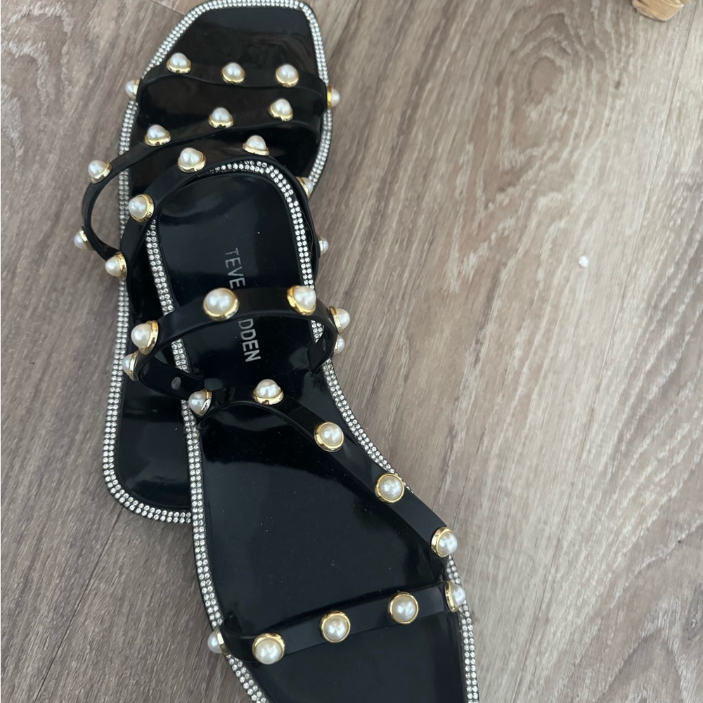 Steve Madden Black Studded Sandals